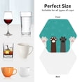 thumbnail image 5 of Leather Coasters with Heat-resistant for Drinks, Cute Cat Paw And Dog -标题2 Hexagon, 5 of 5