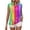 Multicolour-C, variant on Womens T Shirt Sleeves Crew Neck Rainbow Multicolor Pattern Casual Short Shirt for Summer Daily Wear