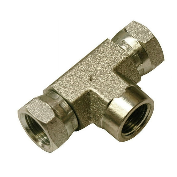 Apache 39035912 0.38 in. Female Pipe x 0.38 in. Female Pipe Swivel T Fitting Hydraulic Adapter