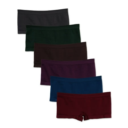 

Kalon Women s 6 Pack Nylon Spandex Boyshort Panties (XX-Large D. Vintage)
