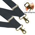 thumbnail image 2 of Buyless Fashion Trucker 2 Pack Suspenders for Men - 48" Elastic Adjustable Straps 1 1/4" - X Back Utility Braces - 5150-2-Gray, 2 of 7