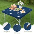 thumbnail image 4 of Paw Print Square Fitted Tablecloth with Elastic Edge,Square Table Cover,Washable Elastic Table Cover for Home Kitchen Party Decor 36"x36", 4 of 6