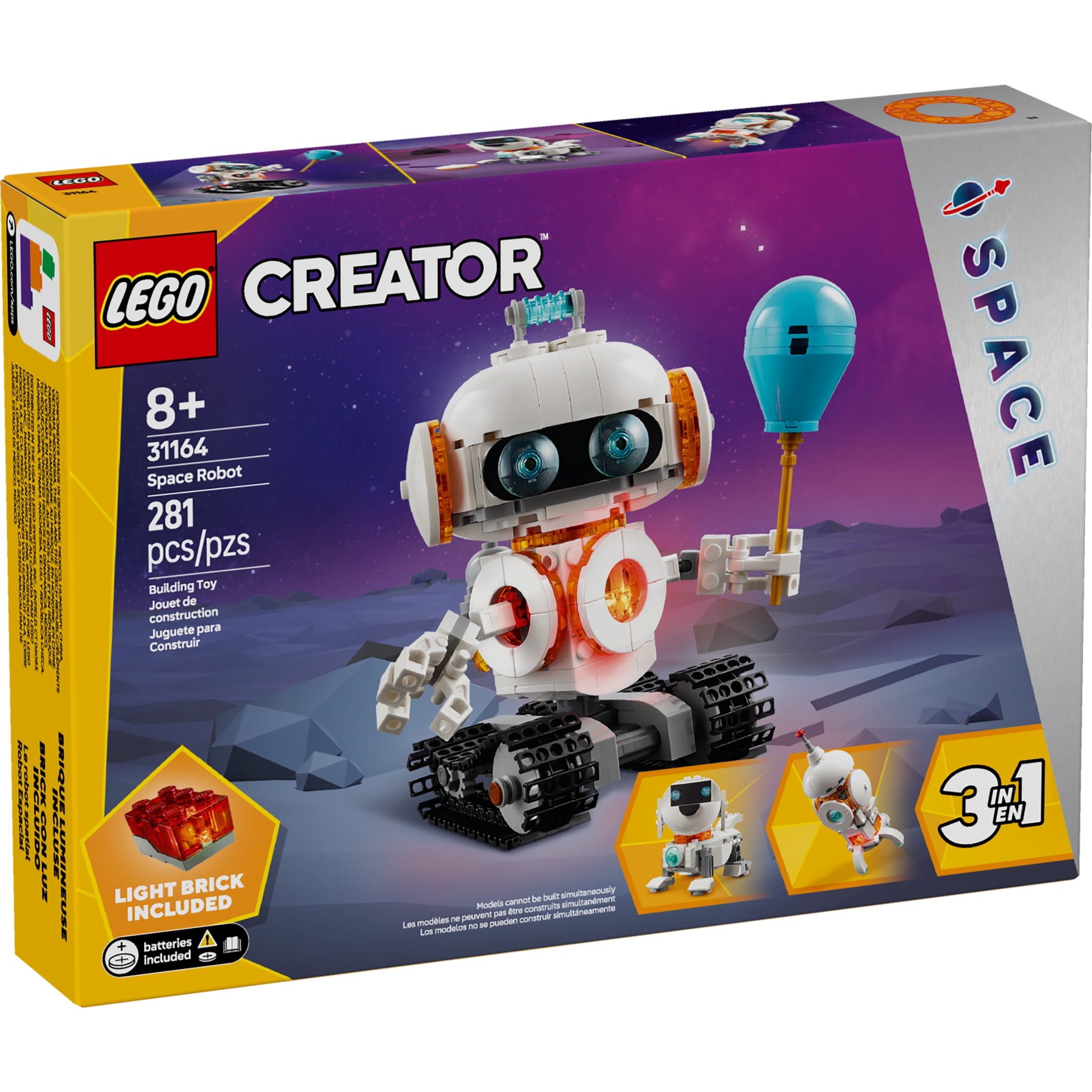 LEGO, Creator 3in1 Space Robot Toys 31164, 3-in-1 Building Kit
