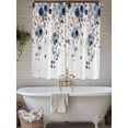 thumbnail image 4 of Navy Blue Flowers Living Room Curtains 2 Panel, Spring Floral Elegant Pastoral Watercolor Cafe Window Treatment, Extra Long Farmhouse Bedroom Bathroom Kitchen Curtains Drapes 104"x72", 4 of 6