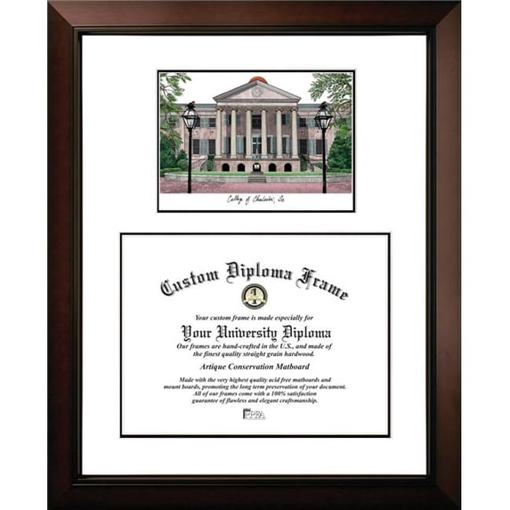 Campus Images SC998LV-1612 16 x 12 in. College of Charleston Legacy Scholar Diploma Frame - Satiny