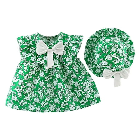 

Wiueurtly Toddler Girls Sleeveless Bowknot Floral Prints Ruffles Princess Dress Dance Party Dresses Clothes Dresses for Girls 4t
