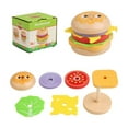 thumbnail image 2 of Loespoir Pretend Play Food Sets For Kids, Kitchen Toys Wooden Hamburger Toy, Sandwich Playset Birthday Gift, For Boys Girls, Imaginative Play, Role Playing, Toy Food, Educational Fun, 2 of 6