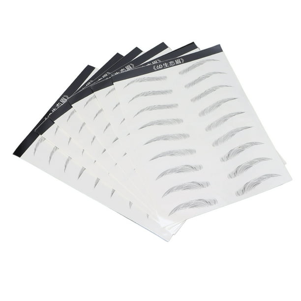 Pegatinas para tatuajes de cejas, pegatinas para tatuajes de cejas 6D, pegatina para cejas, tatuaje temporal, diseño elevado de cejas