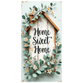 thumbnail image 7 of Yatrandify Wooden Frame Home Sweet Rustic Floral Banner for Home Entryway Porch Decoration, 7 of 7