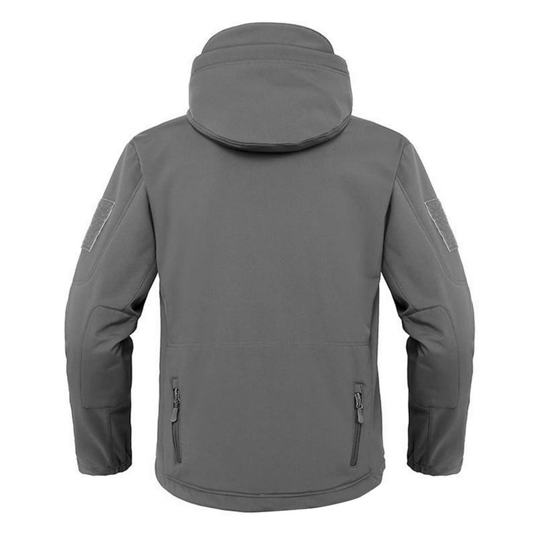 Men s Tactical Hoodie Jacket Multi Pockets Performance Fleece Lined Water Resistant Soft Shell Winter Hooded Coats Walmart