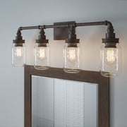 Squire 4-Light Rustic Black Vanity Light