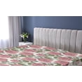 thumbnail image 5 of Ambesonne Roses Fitted Sheet, English Garden Blossom Art, Twin Size, Pastel Pink and Olive Green, 5 of 5