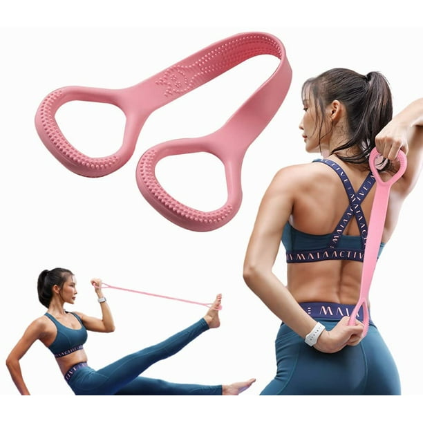 Figure 8 Elastic Cord Silicone Shoulder Stretch Band, Female Resistance Band  And Yoga Stretch Elastic Arm Back Chest Device