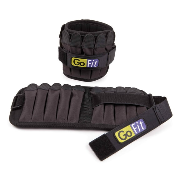 GoFit 5-Pound Pair of Padded Pro Ankle Weights, GF-P5W