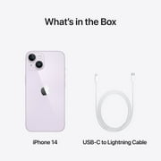 Open Box Apple iPhone 14- Carrier Unlocked -128 GB Purple