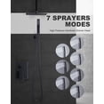 thumbnail image 2 of Wowow 8-Spray 12 in. Wall-Mounted Dual Shower Head and Handheld Shower Head 1.8-GPM in Matte Black, 2 of 5