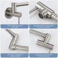 thumbnail image 4 of Wall Mounted Pot Filler with Double Handle in Brushed Nickel, 4 of 6