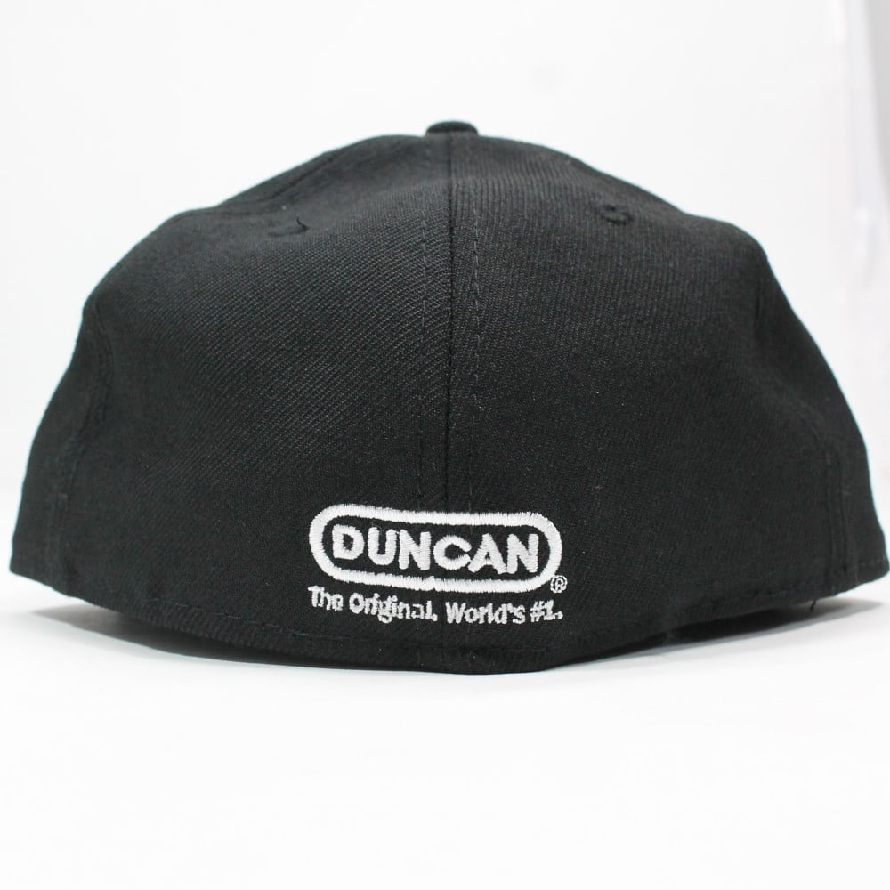 Duncan Yo-Yo Genuine Duncan YoYo Fitted Baseball Cap - New Era Hat (Black, 7")