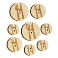 thumbnail image 1 of Fork and Knife Solid Silhouette Wood Buttons for Crochet Knitting Sewing DIY Craft - 0.75 Inch Small (12pcs), 1 of 7