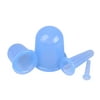 4pcs/set Silicone Cupping Massage Tools Props Body Facial Therapy Cupping Cups (Blue)