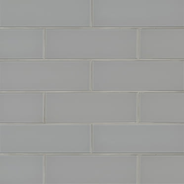 MSI Oyster Gray 4 in. x 12 in. Mixed Glass Tile (5 sq. ft. / case)