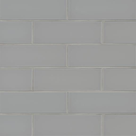 MSI Oyster Gray 4 in. x 12 in. Mixed Glass Tile (5 sq. ft. / case)