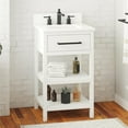 thumbnail image 4 of REALROOMS Pisa 20 Inch Bathroom Vanity with Carrera Countertop & 2 Storage Shelves, White, 4 of 9