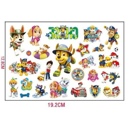 Paw Patrol Tattoo Stickers Kids Boys Favors PAW Birthday Party Decorations Cartoon Party Sticker Baby Shower Party Gift Supplies