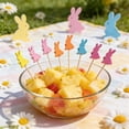thumbnail image 4 of Weloille Easter Fruit Skewers Sturdy Wooden Multicolor Disposable 12cm for Party Bar Restaurant Decorations, 4 of 9
