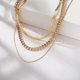 thumbnail image 3 of Moda en capas serpiente cadena gargantilla collares oro grueso grueso hexágono círculo collar joyería ajustable Sincero  Hogar, 3 of 5