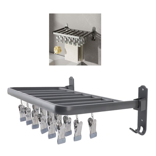 Foldable Sock Rack Aluminum Underwear Hanger Space Saving Load Bearing Clip Hangers, Waterproof, Multifunctional Storage