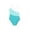 1-Mint Green496, variant on Girls Color Block One-Piece Swimsuit One Shoulder Quick Dry Bathing Suit, Sizes 7-18
