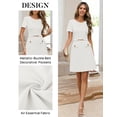 thumbnail image 2 of Merokeety Womens Summer Dresses Elegant Business A Line Bodycon Work Short Dress Apricot m, 2 of 4