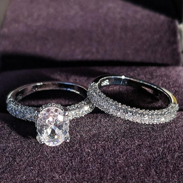 2023 nuevos anillos de boda grandes de lujo de Color plateado para mujeres nupciales compromiso dedo fiesta regalo diseñador joyería R4428 Tan Jianjun unisex