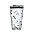thumbnail image 3 of JINSIJU 450ML Glass Straw Cup with Scale Transparent Graffiti Style Drinking, 3 of 6