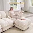 thumbnail image 5 of MIKIBAMA 76.3" Chenille Cloud Loveseat Sofa, 2-Seat Modular Sectional Couch for Living Room, Apartment, Office, Cream Beige, 5 of 11