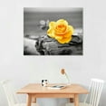 thumbnail image 2 of Nawypu  Modern Orange Gray Canvas Wall Art Rose Flowers Wall Pictures Bathroom Bedroom Decoration, 2 of 4