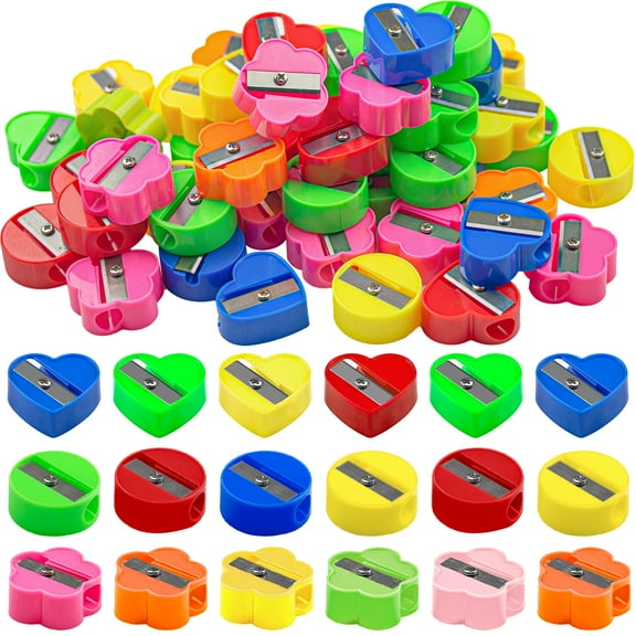 90 Pcs Bulk Pencil Sharpeners, Manual Handheld Sharpeners for Classroom Students Teachers