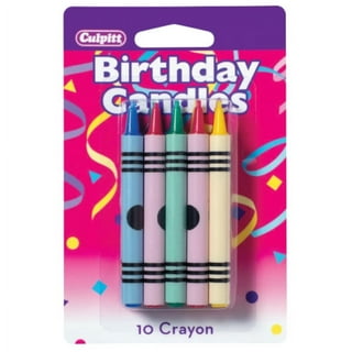 Crayon Sugar Decorations Cupcake Cake Cookies Toppers School 12 Count