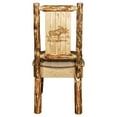 thumbnail image 4 of Glacier Country Collection Side Chair - Buckskin Upholstery, w/ Laser Engraved Moose Design, 4 of 11