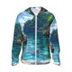 thumbnail image 1 of Balery Tropical Paradise Window View Sudadera ligera de manga larga con capucha y protección solar UPF 50+ para hombre y mujer, ideal para pesca y running-Medium, 1 of 7