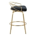 thumbnail image 2 of LumiSource Black Charlotte Glam 26" Fixed-Height Counter Stool - Set of 2, 2 of 4