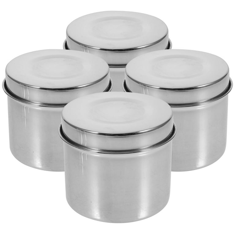 4Pcs Stainless Steel Food Containers Food Sample Boxes Food Storage  Containers for School Canteen