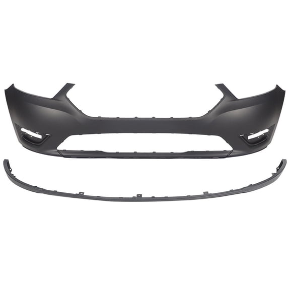 Front Bumper Cover With Lower Fascias Kit Set Fit For 2013-2019 Ford Taurus