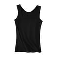 thumbnail image 5 of Lixiuxyad Women Ribbed Vest Summer Scoop Neck Slim Top Casual Basic Knitted Sleeveless Shirt Summer Tee Shirts,Black XXL, 5 of 5