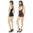 thumbnail image 4 of MeMoi Women's 2 Pack Nylon Braless Racerback Tank - Womens - Female (L, Nude-Black), 4 of 6
