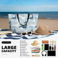 thumbnail image 5 of PAYOHTO Whales Marine Theme Large Beach Tote Bags for Womens Mens Sandproof Swim Pool Bag with Zipper for Travel Vacation, 5 of 7