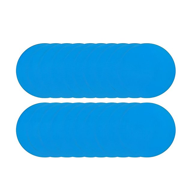 kurtrusly Patch de Réparation Auto-Adhésif Patchs Vinyle Carrés Kit de Réparation de Bateau en Caoutchouc Portable Autocollants Gonflables Extérieur Rond/20 Pcs