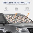 thumbnail image 4 of Xecao Rose Flowers for Foldable Car Sun Shades (2-Pack) offer sun protection with an easy-fold design for convenient windshield shading., 4 of 7