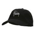 thumbnail image 2 of Piano Outline Embroidered Deluxe Washed Twill Cap - Black OSFM, 2 of 5